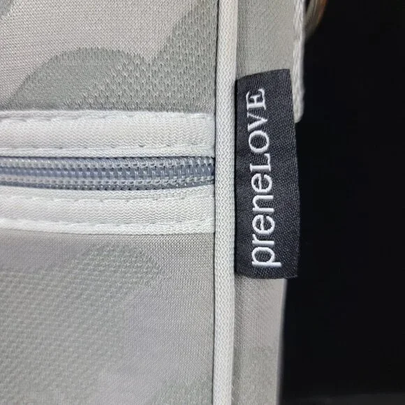 PreneLOVE Grey Camo Neoprene Crossbody Bag – Yellow Lining, Adjustable Strap - Picture 4 of 13